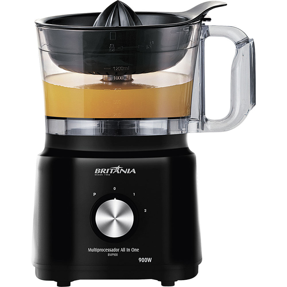 Multiprocessador com Liquidificador Britânia All in One BMP900P Preto 127V