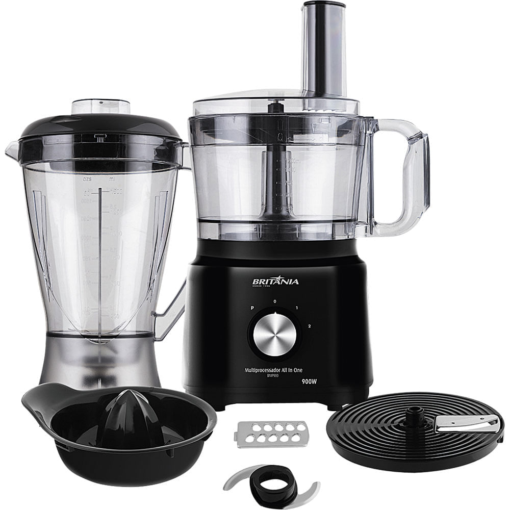 Multiprocessador com Liquidificador Britânia All in One BMP900P Preto 220V