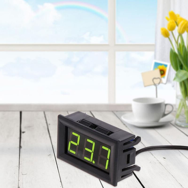 Termômetro Digital com Sonda Sensor à Prova d'Água verde