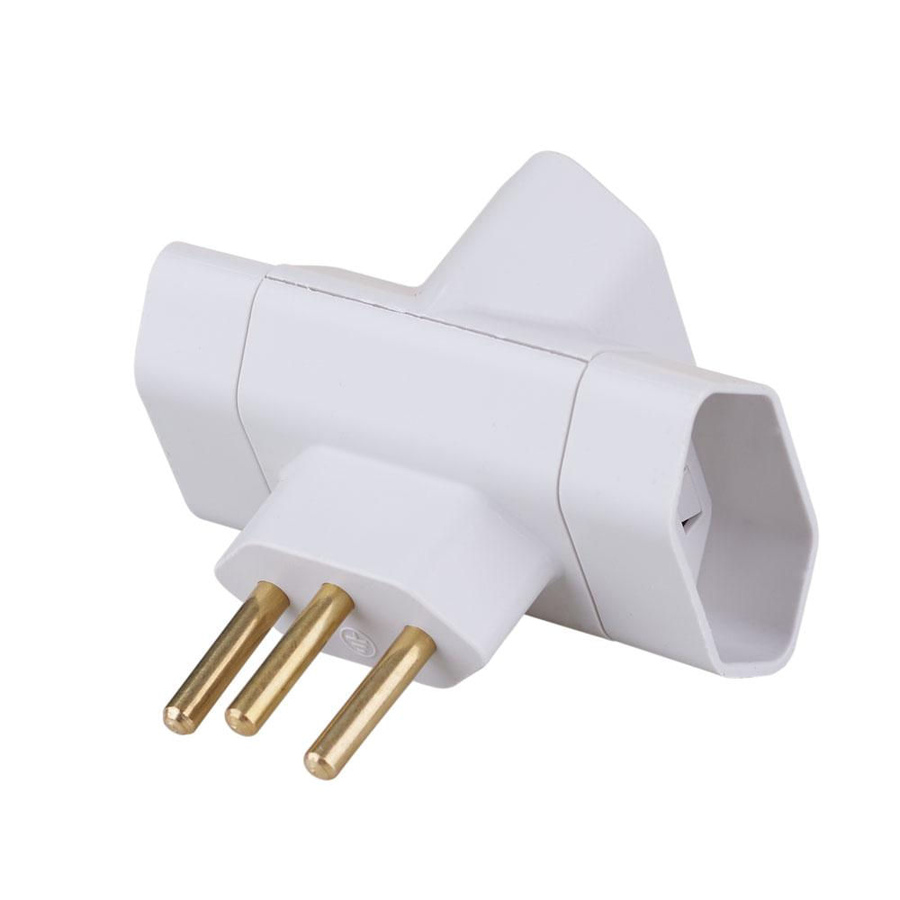 Adaptador 3 Saídas 2P+T Ilumi 12250 Cinza