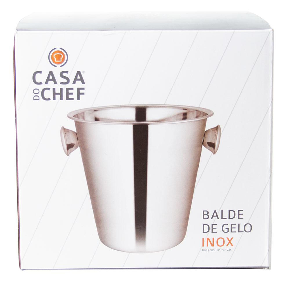 Balde de Gelo Inox Casa do Chef Prata