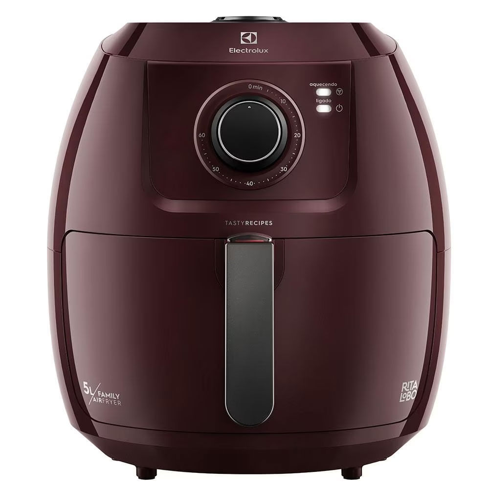 Fritaderia Elétrica Sem Óleo Air Fryer Electrolux EAF51 5 Litros Vermelha Escura / 220V