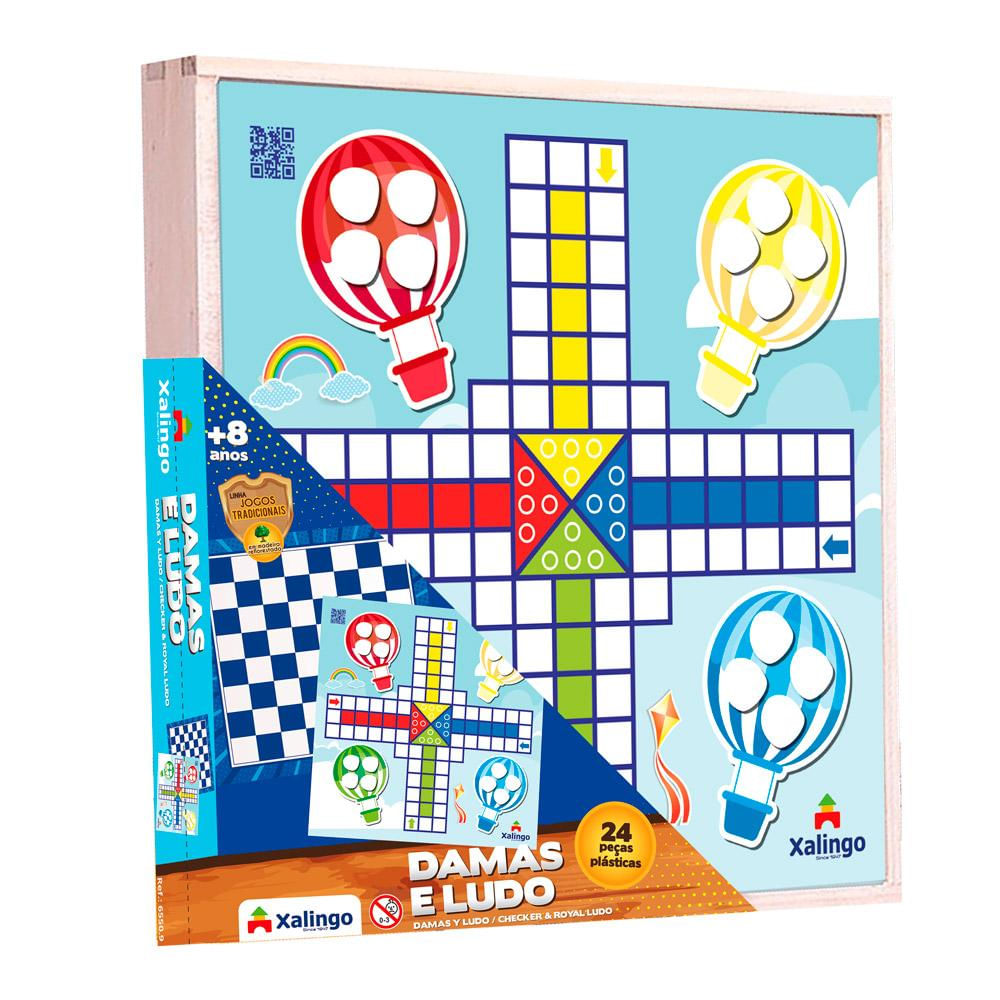 Jogo de Dama e Ludo Xalingo