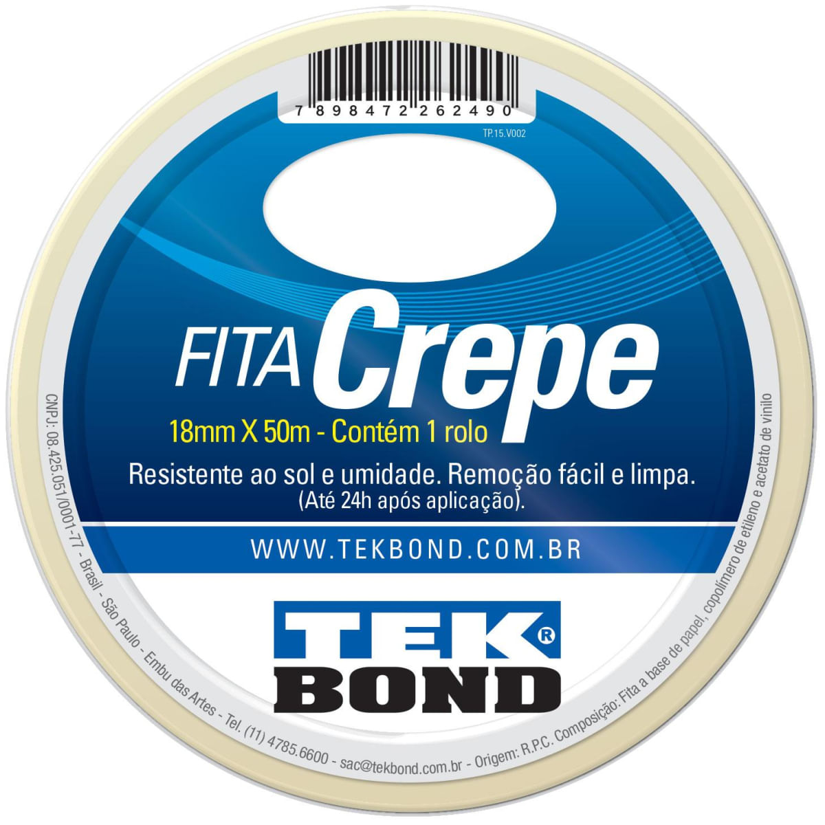 Fita Crepe Tekbond 18mmx50m