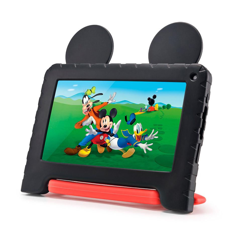 Tablet Infantil Multilaser Mickey 32GB Tela 7" Câmera Single 1.3MP Preto