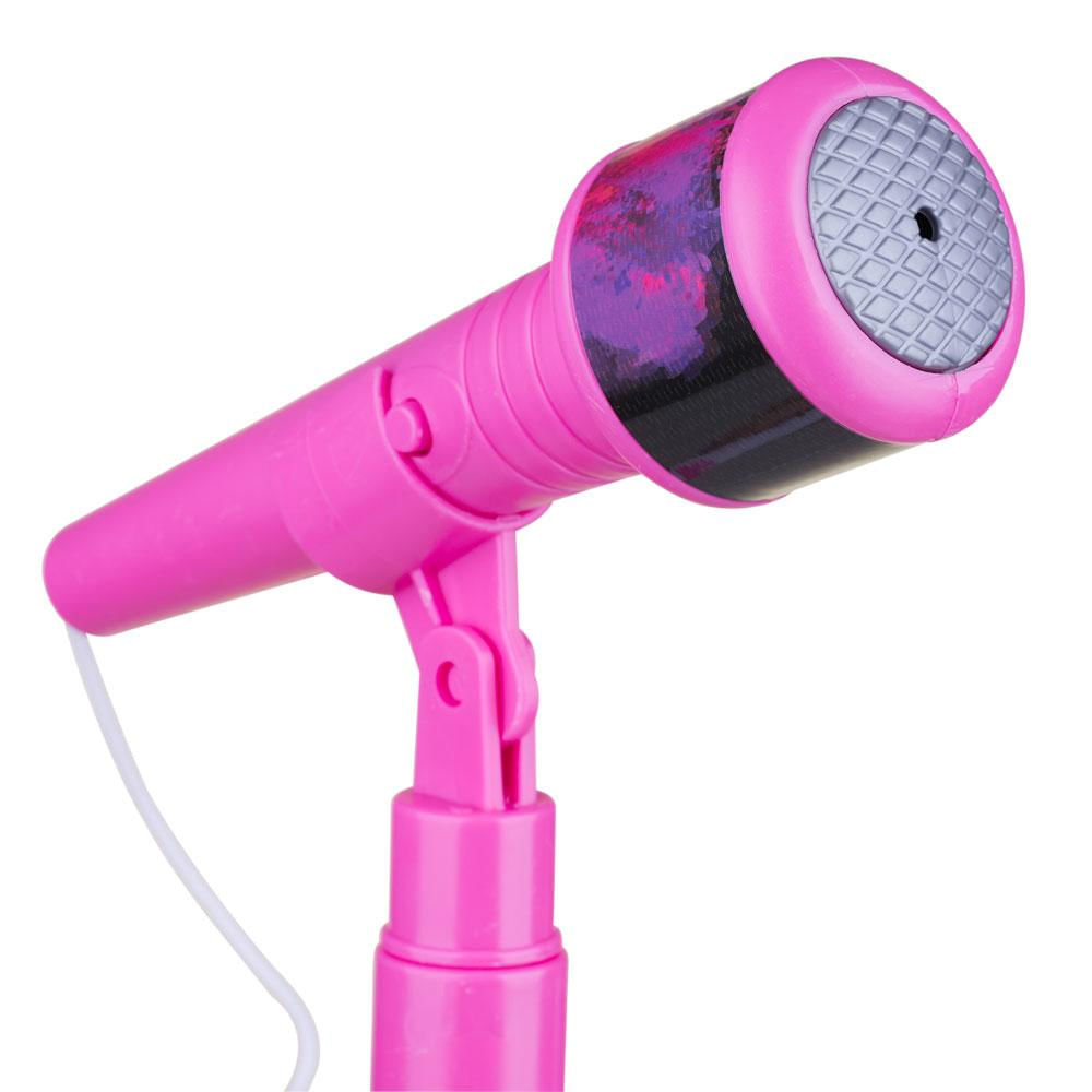 Microfone com Pedestal Musical Star Play&Fun Rosa