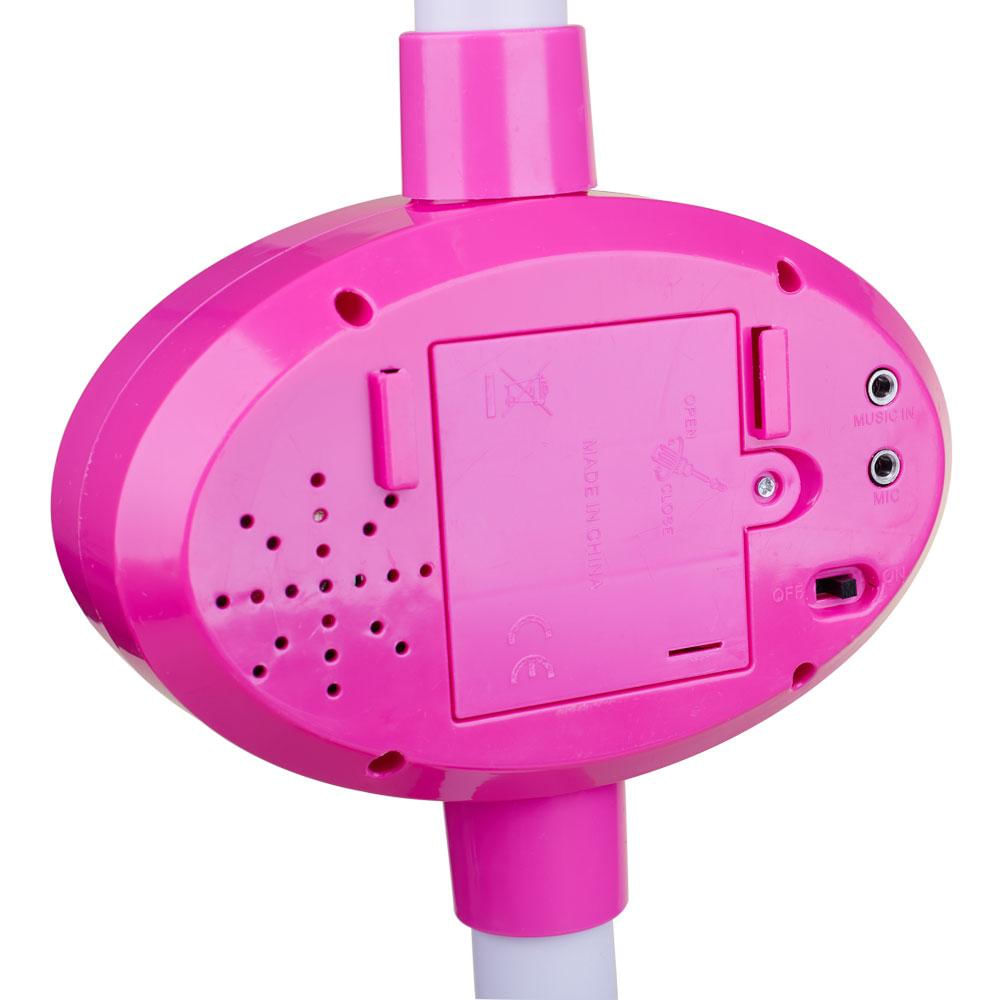 Microfone com Pedestal Musical Star Play&Fun Rosa