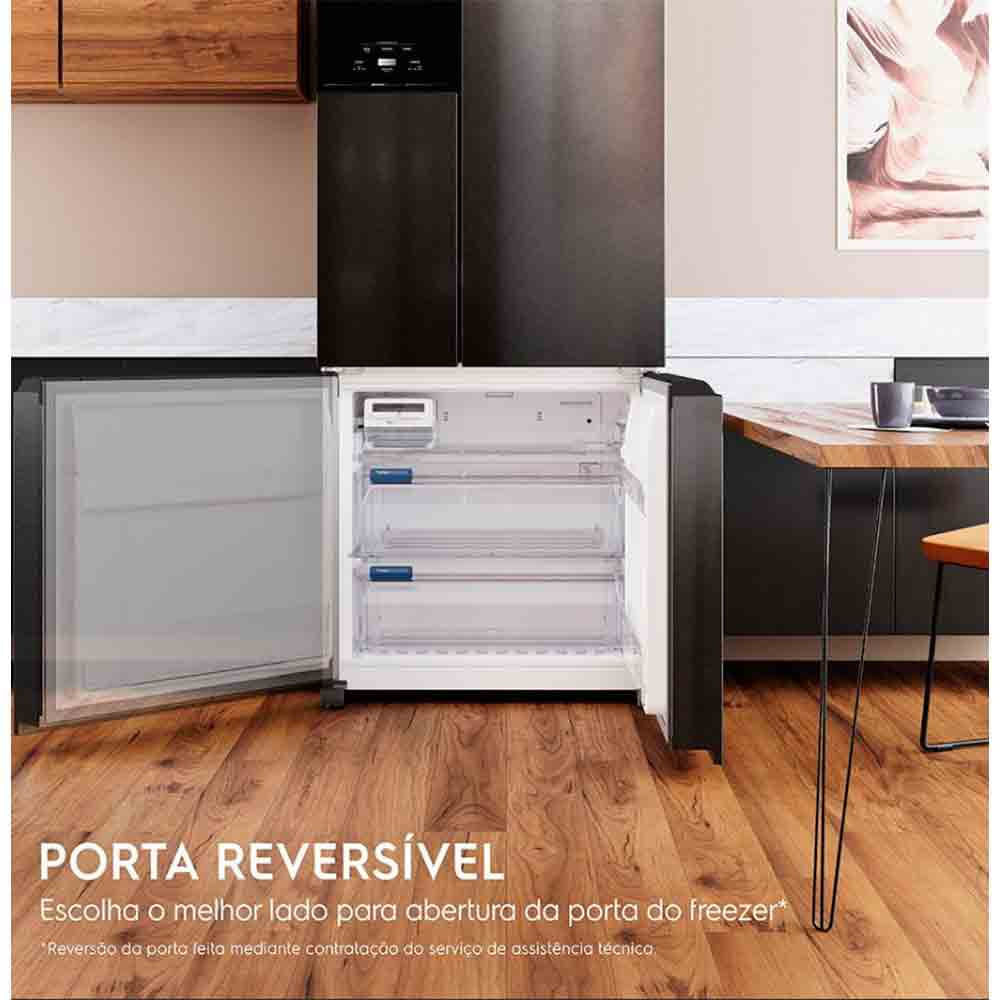 Geladeira Electrolux Multidoor Efficient IM8B Frost Free com Tecnologia Inverter e AutoSense 590 L Preto / 220V