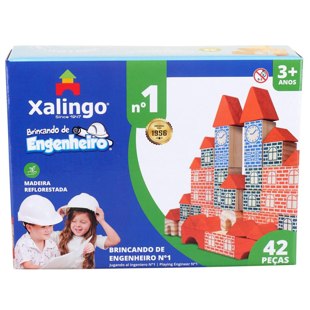 Brincando de Engenheiro Blocos de Montar Cidade 90 peças Xalingo - xalingo