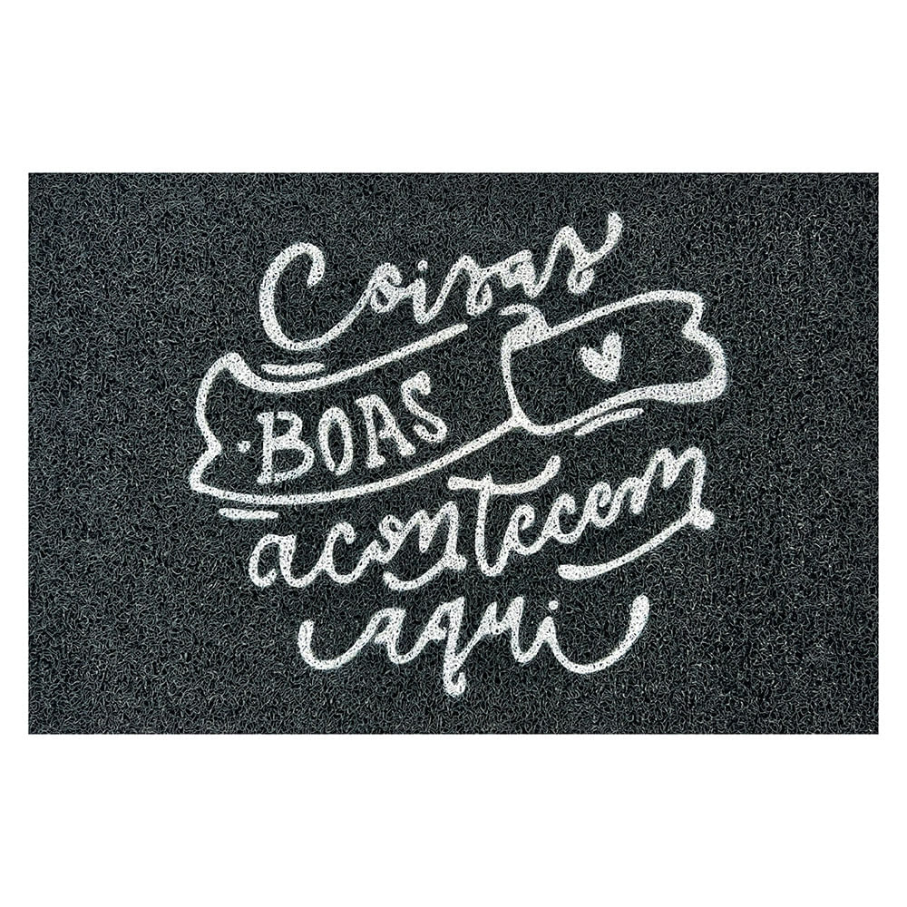 Capacho em Vinil Euro Sweet Home 70x30cm Estampado - Item Sortido