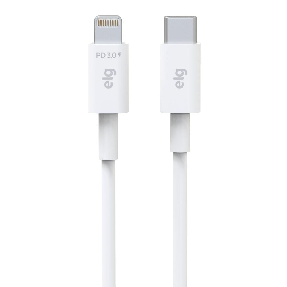 Cabo Tipo-C para iPhone 1m ELG LP810PD Branco Branco