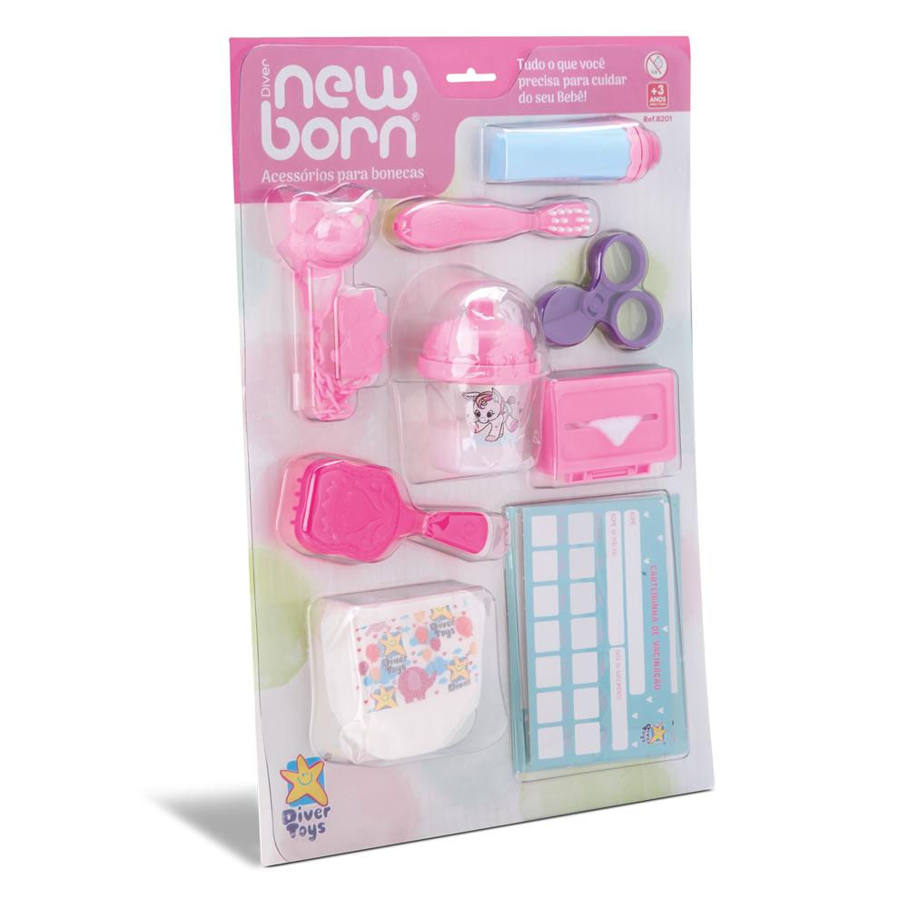 Kit Acessórios de Boneca Newborn Divertoys 8201