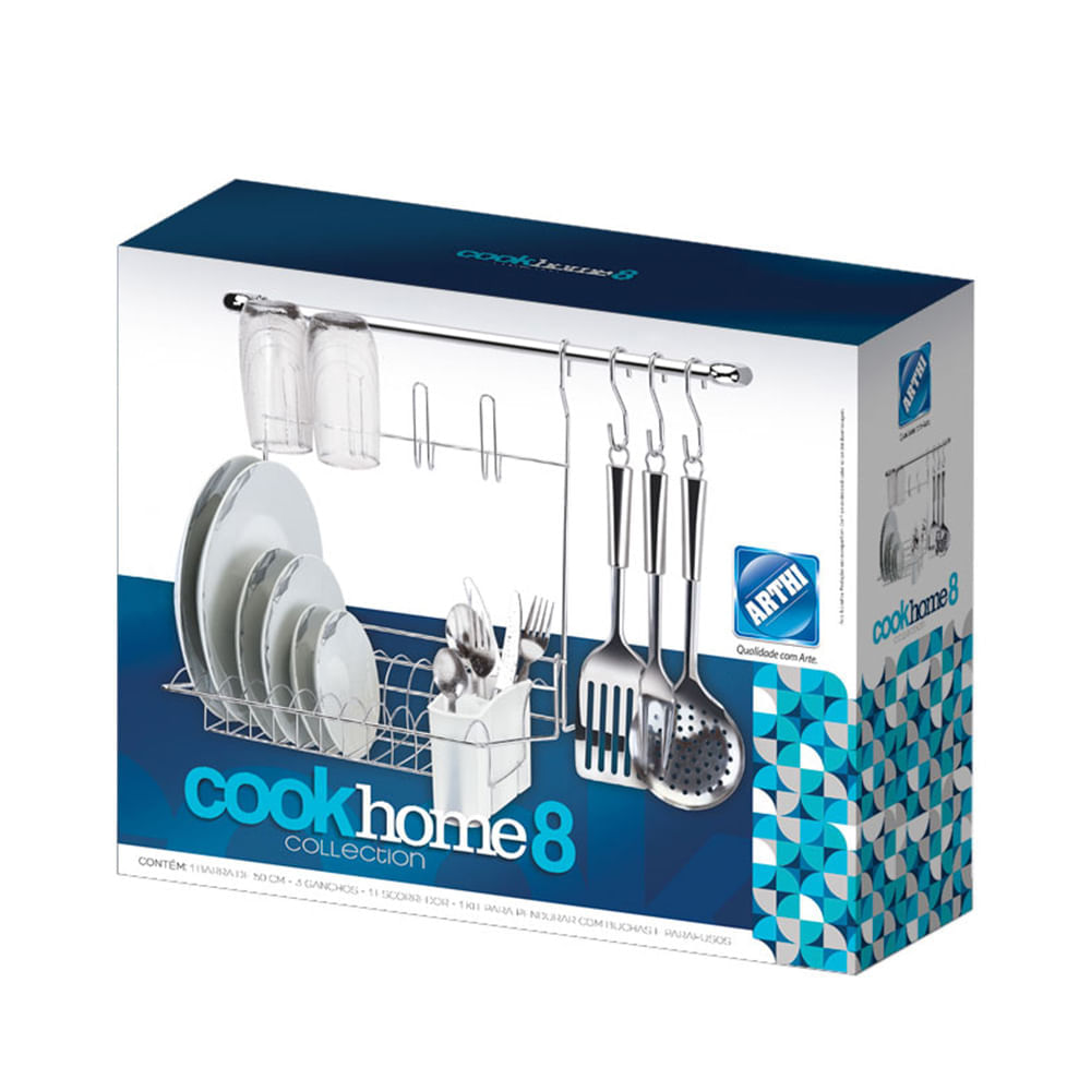 Kit Cook Home Cromado 8 Arthi