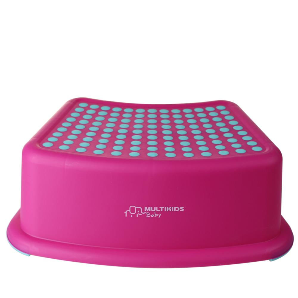 Degrau Infantil com Antiderrapante Multikids BB1008 Rosa