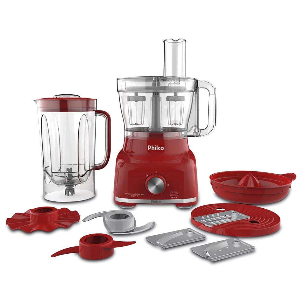 Multiprocessador de Alimentos Philco 9 em 1 PMP1600V com 1400W