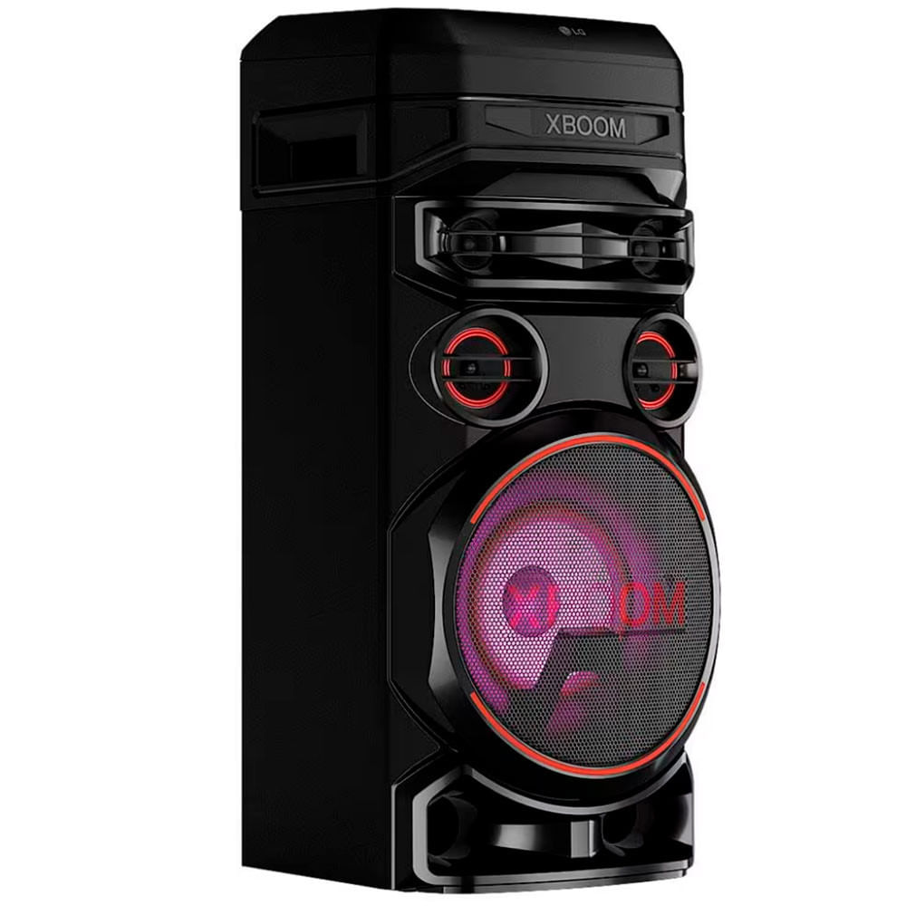 Torre de Som Acústica LG XBOOM RNC7 com Multi Bluetooth, Karaokê, Entrada de Microfone e Guitarra Preto / Bivolt