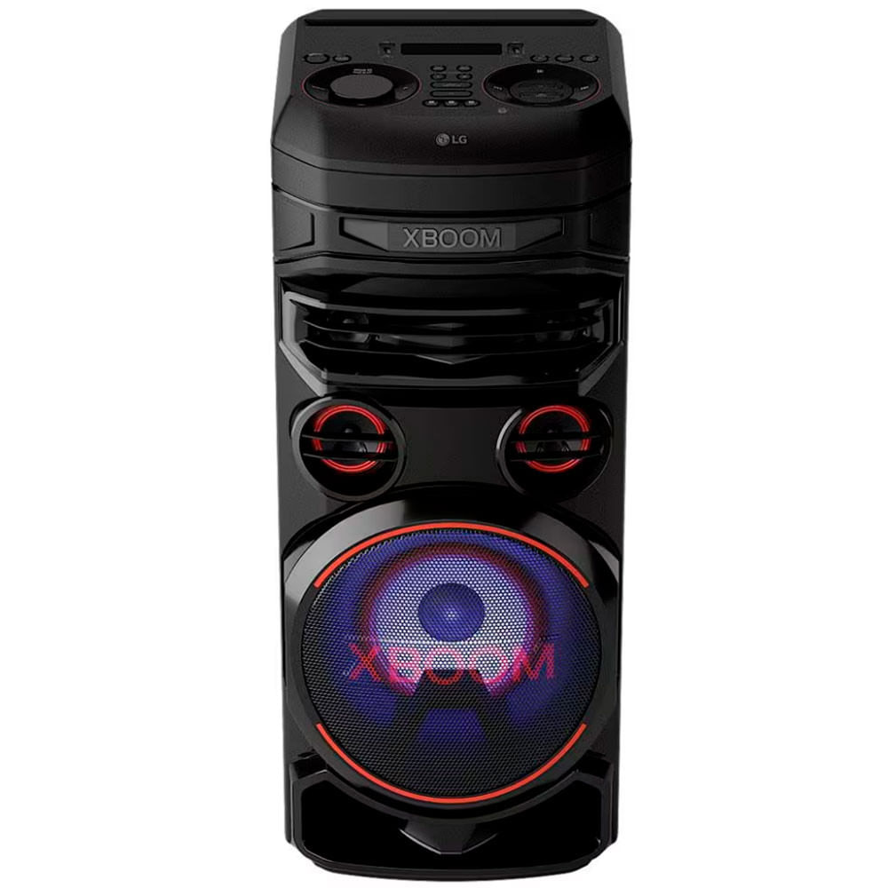 Torre de Som Acústica LG XBOOM RNC7 com Multi Bluetooth, Karaokê, Entrada de Microfone e Guitarra Preto / Bivolt