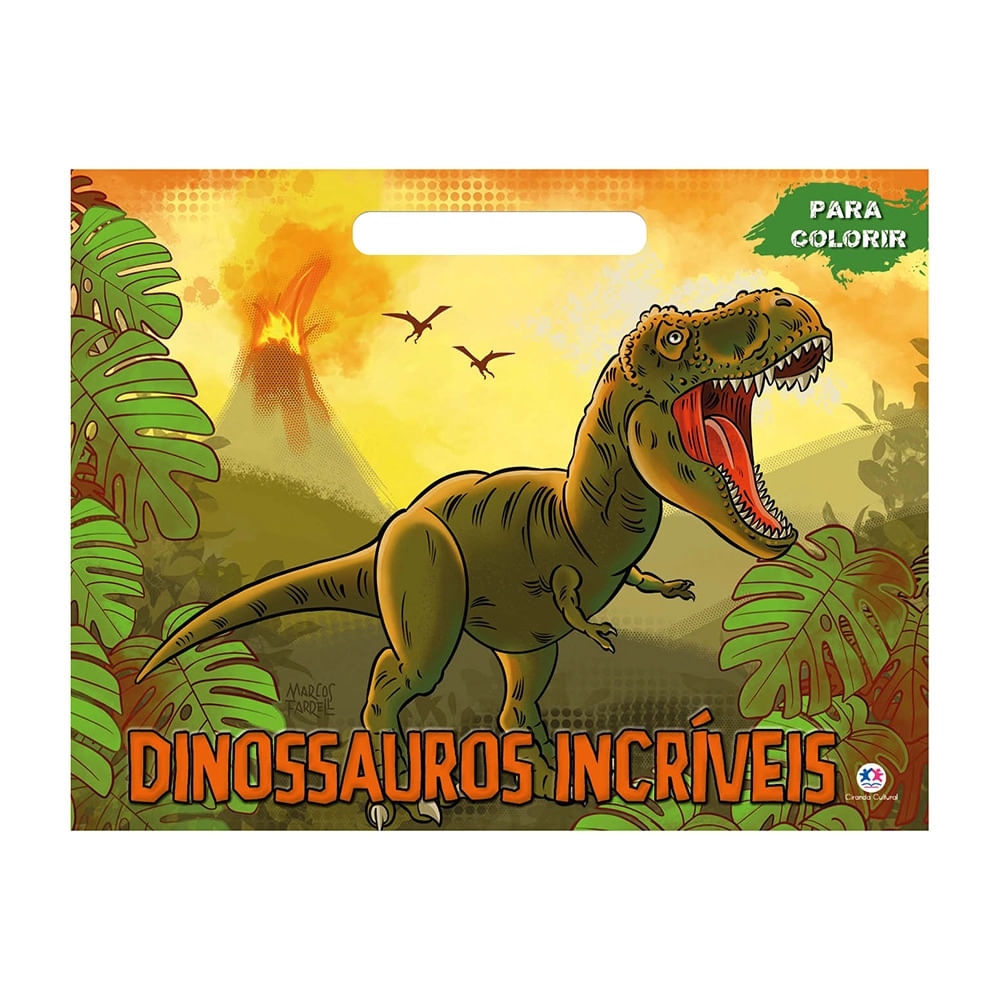 Livro Infantil Colorindo Dinossauros Ciranda Cultural - Papelaria