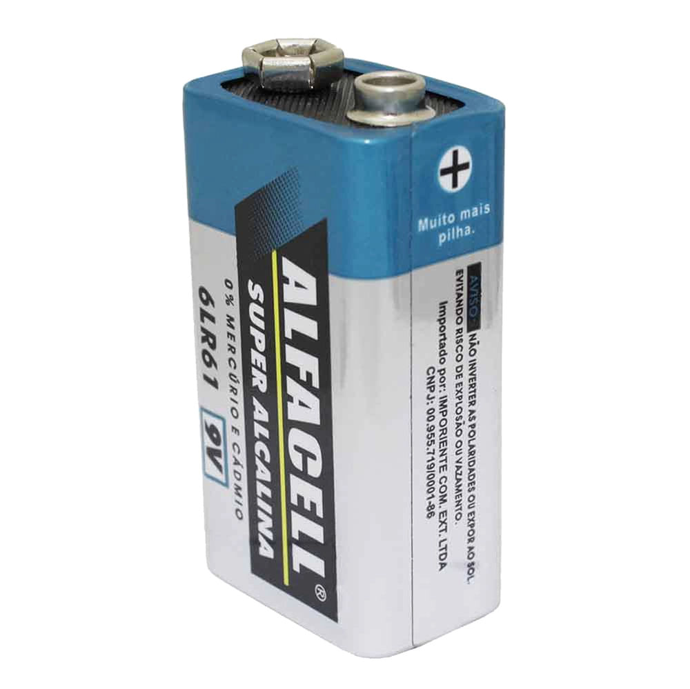 Bateria Alcalina Alfacell 6LR6 9V