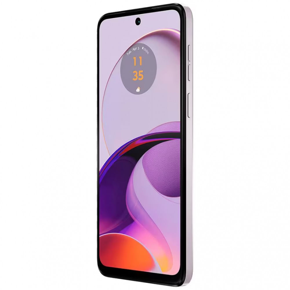 Smartphone Motorola Moto G14 LILAC 128GB 4GB RAM Tela 6.5 Câmera Traseira Dupla Áudio Dolby Atmos, Android 13 Violeta