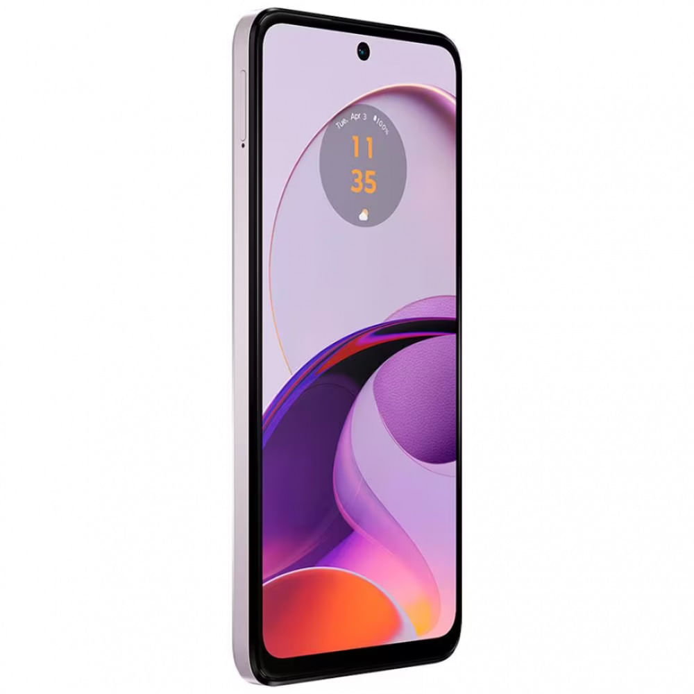 Smartphone Motorola Moto G14 LILAC 128GB 4GB RAM Tela 6.5 Câmera Traseira Dupla Áudio Dolby Atmos, Android 13 Violeta