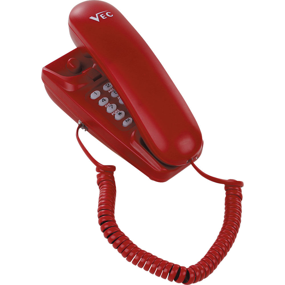 Telefone Gôndola com Bloqueador Teleji KXT-3026X - Vermelho