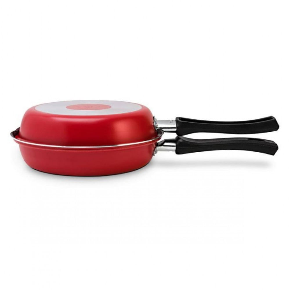 Frigideira Dupla Multiflon Paprika Antiaderente Ultra 7 18 cm Vermelho