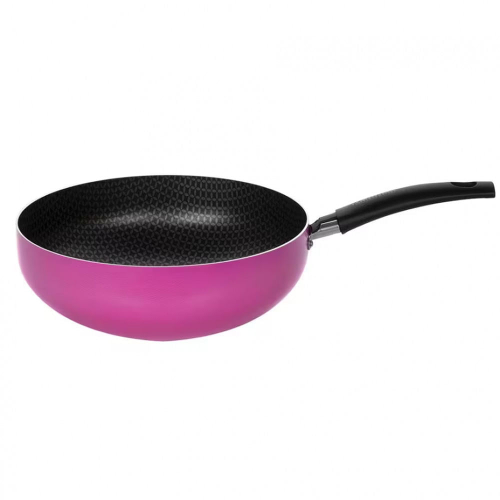 Frigideira Wok Multiflon Color com Revestimento Ultra 7 24 cm