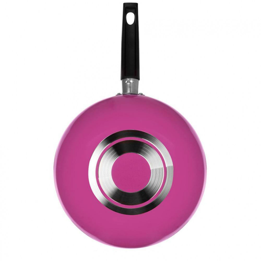 Frigideira Wok Multiflon Color com Revestimento Ultra 7 24 cm Rosa