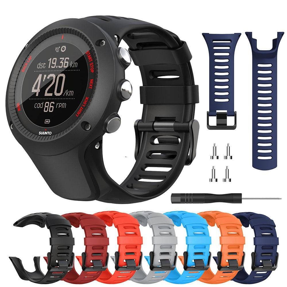 Pulseira de Silicone de 24mm para Relógio Suunto Ambit 1/2/3