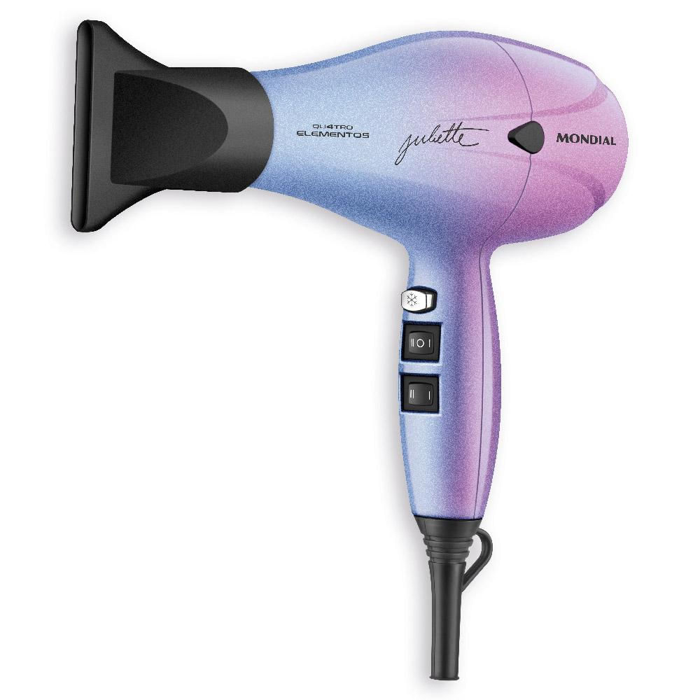 Secador de Cabelo By Juliette Mondial SCPJU03 Rosa com Azul 127V