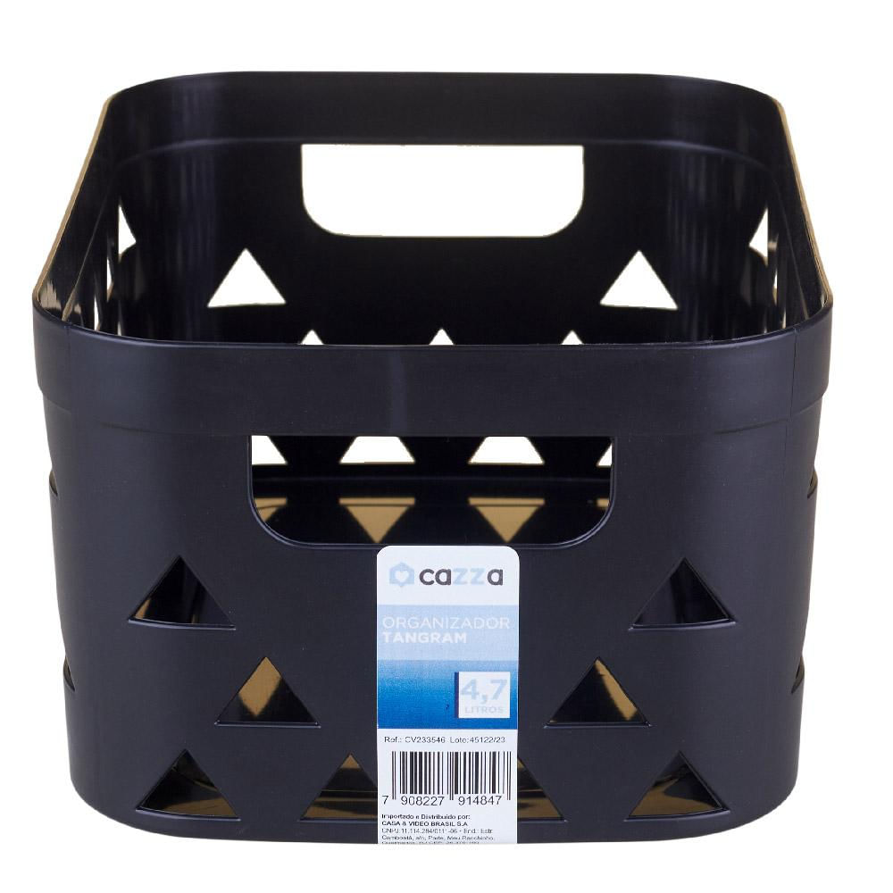 Organizador Triângulos 4.7L Tangram Cazza Preto