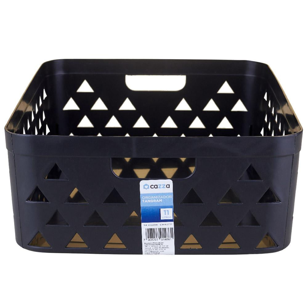 Organizador Triângulos 11L Tangram Cazza Preto