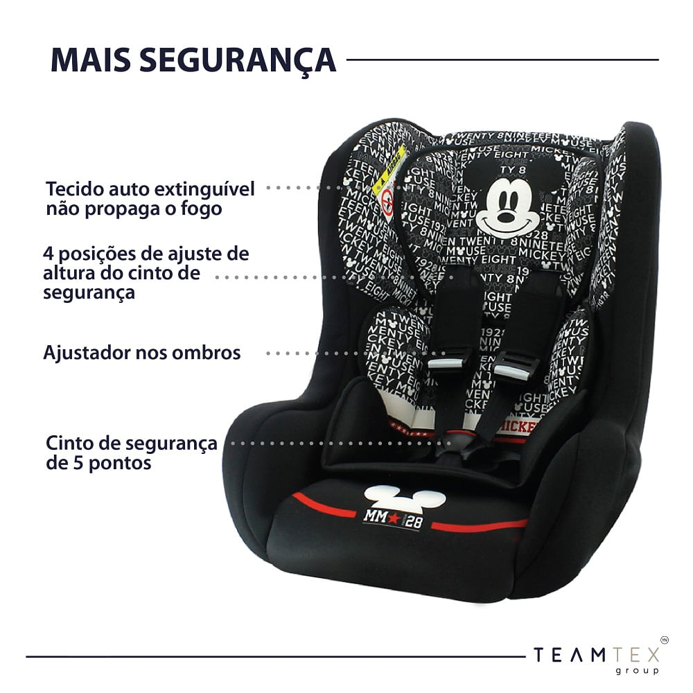 Cadeira para Auto Teamtex Trio Mickey Typo de 0 a 25kg