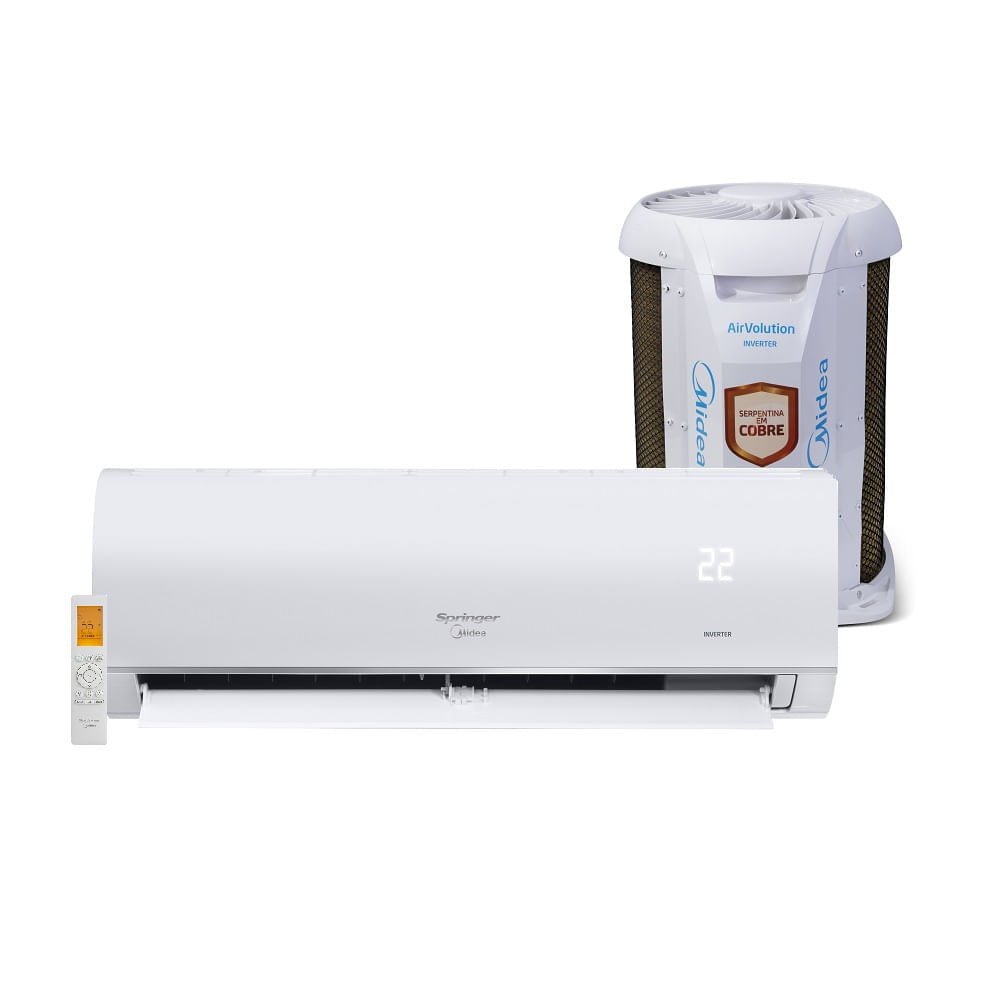 Ar Condicionado Split Hi Wall Inverter Springer Midea AirVolution Connect 12000 BTU/h Frio 42AFVCI12S5 - 220 Volts 220 Volts