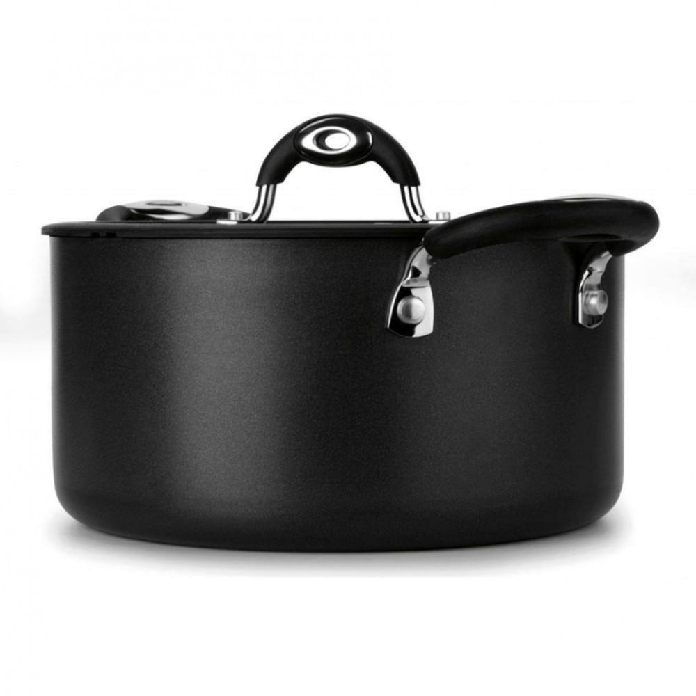 Caçarola Dom Multiflon com Antiaderente de Alumínio - 22cm Preto