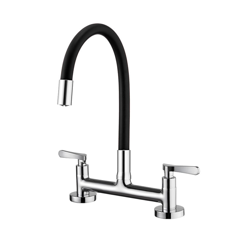 Torneira Misturador Lorenzetti LorenFlex 1256 B27 com Bica Móvel de Bancada Preta Preto