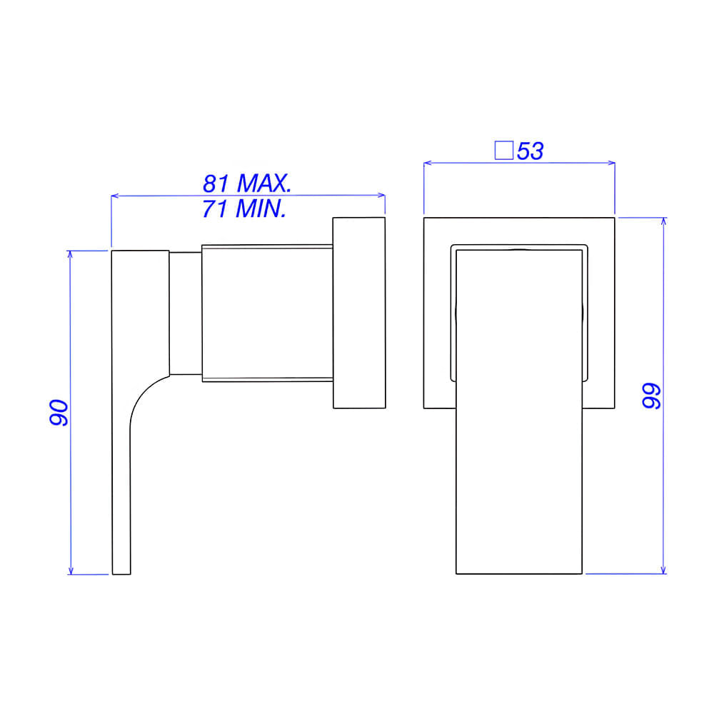 Acabamento para Registro de Pressão Deca Unic 4916.GF90.PQ.MT 1/2" e 3/4" Dark Antracite