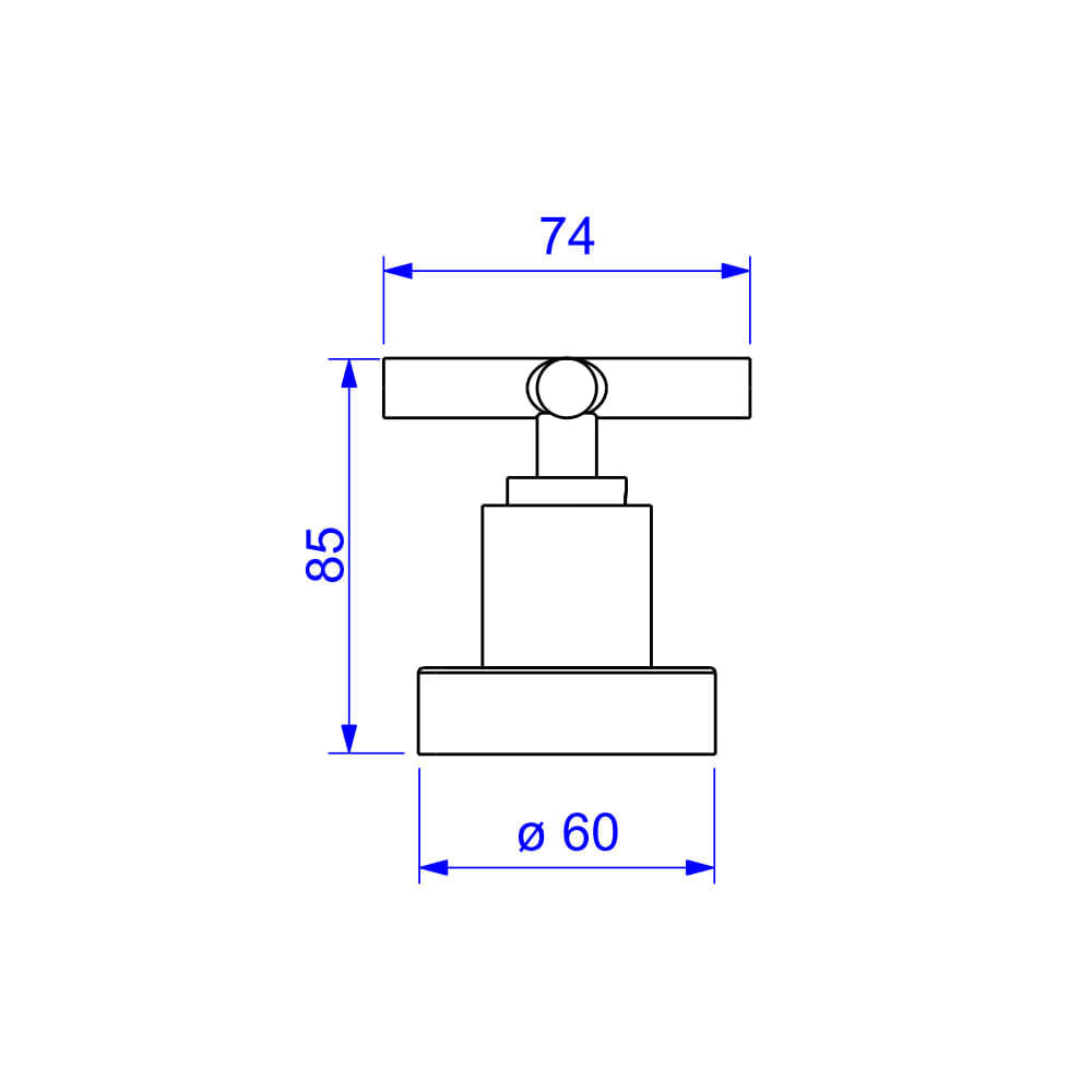 "Acabamento para Registro de Gaveta Deca Duna Clássica 4900.GF64.PQ.MT 1/2"", 3/4"" e 1"" Dark Antracite"