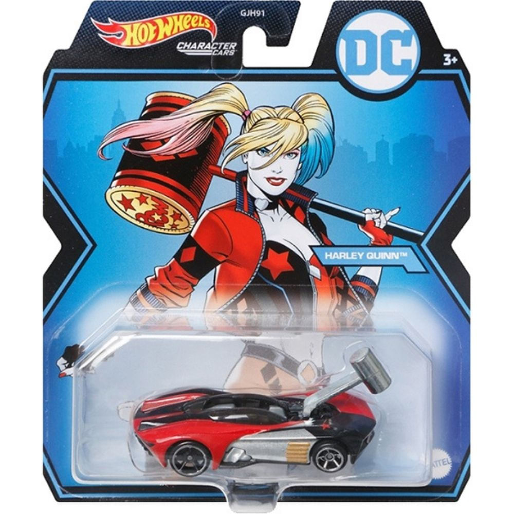 HOT WHEELS DC CHARACTER CARS HARLEY QUINN - MATTEL - GCK91