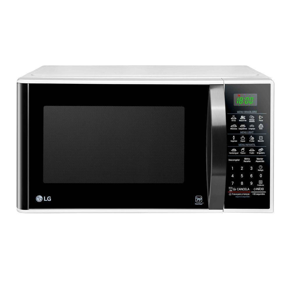 Forno Micro-ondas LG Solo 30 Litros MS3091BC Branco 110V