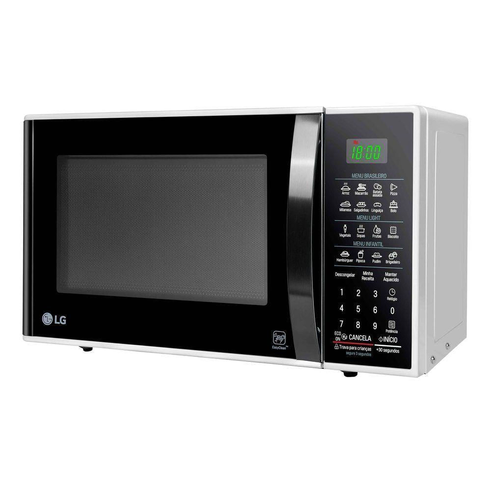 Forno Micro-ondas LG Solo 30 Litros MS3091BC Branco 110V