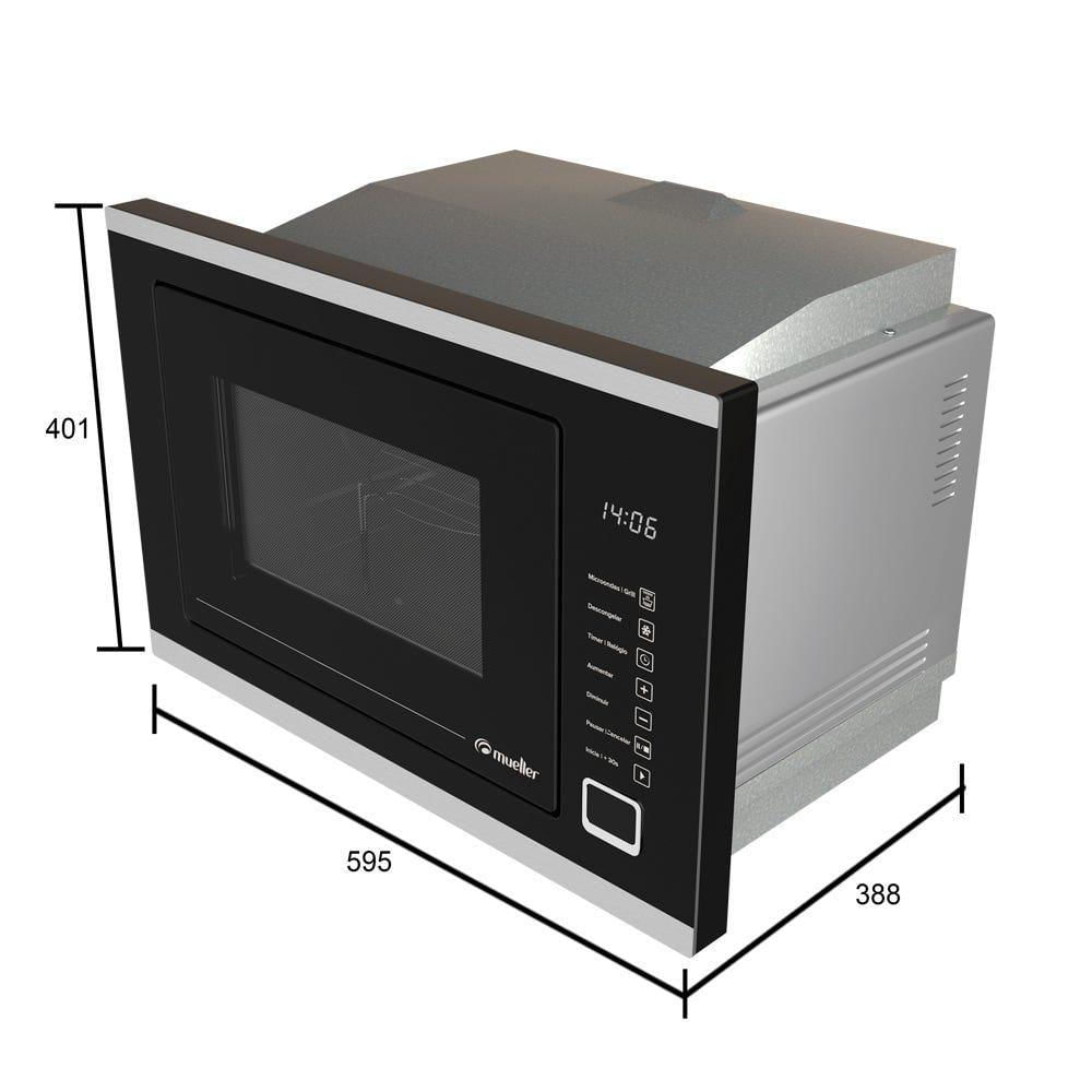 Forno Micro ondas de embutir Mueller 25L 127V Preto