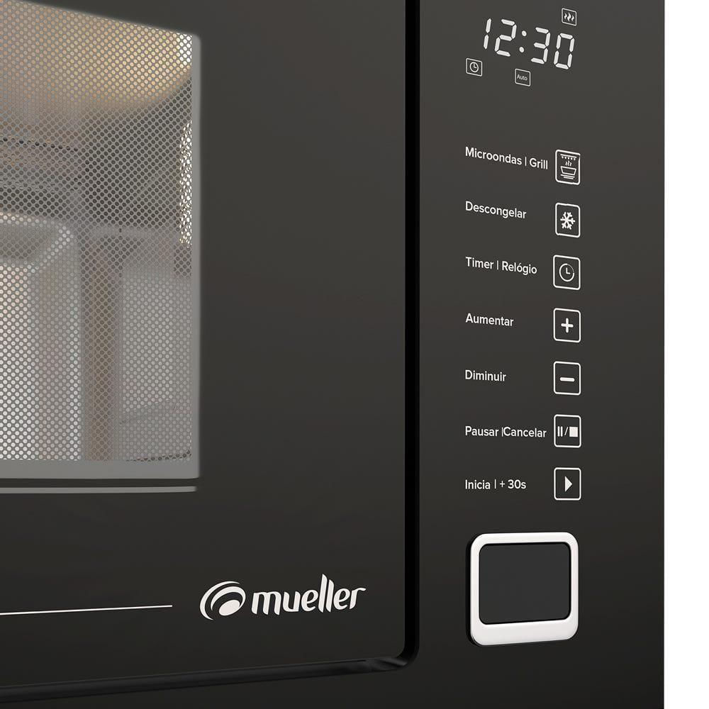 Forno Micro ondas de embutir Mueller 25L 127V Preto