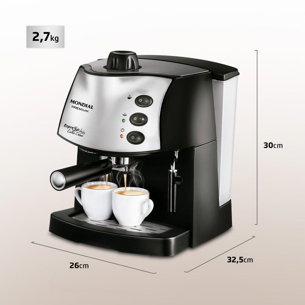 Máquina De Café Expresso Mondial Coffee Cream C-08 Cafeteira-220v-preto/inox 220V