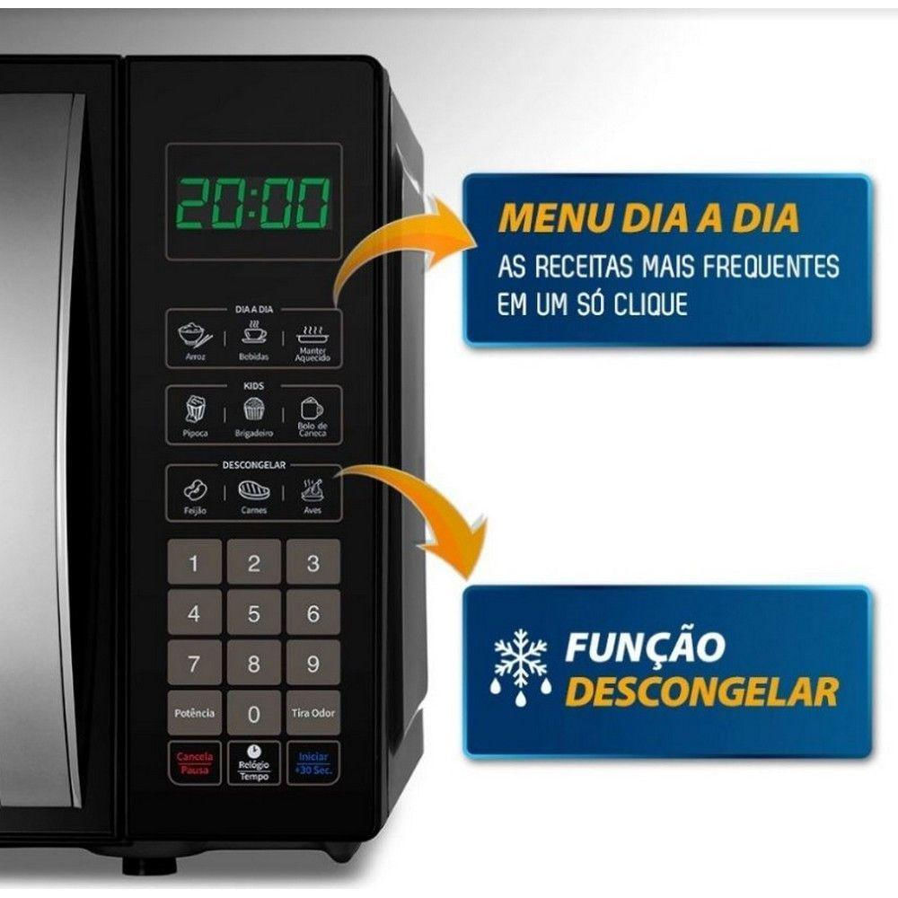 Microondas 21 Litros 1200w Mo-01-21-b Mondial Preto 220v