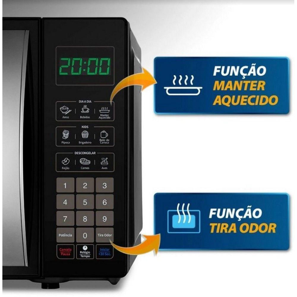 Microondas 21 Litros 1200w Mo-01-21-b Mondial Preto 220v