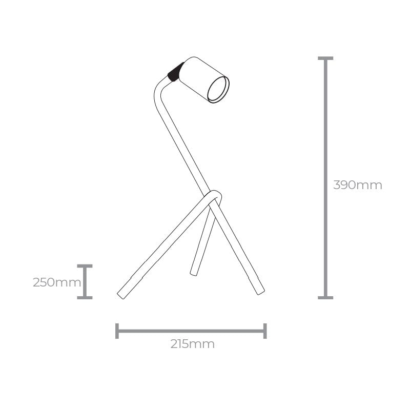 Abajur Taschibra Stand E27 Bivolt Preto Preto