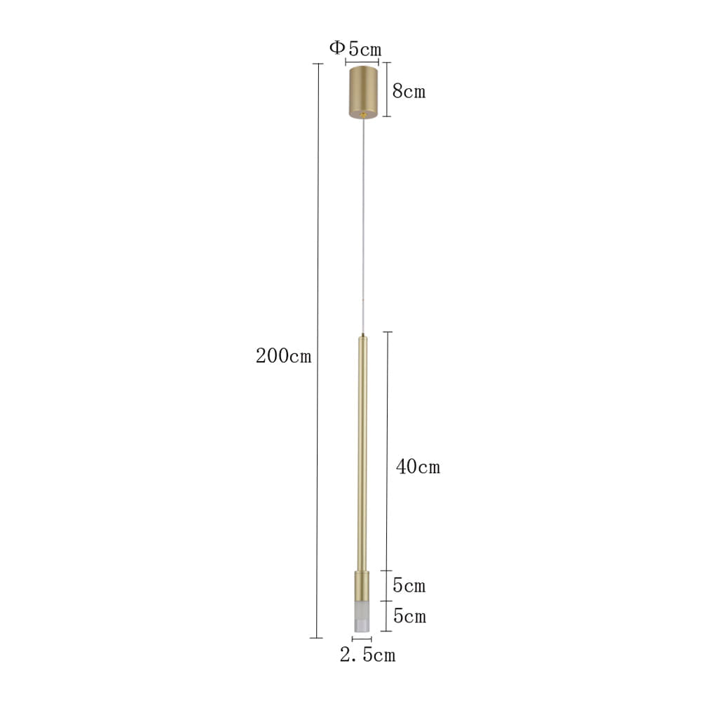 Lustre Pendente Nordecor Nima 2679 Dourado Fosco Led Bivolt Dourado / 3000K - Branco Quente