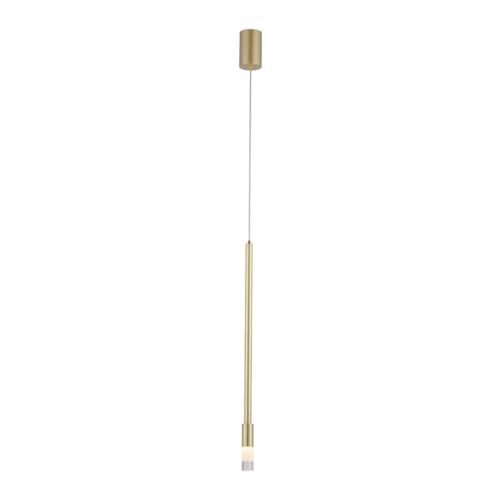 Lustre Pendente Nordecor Nima 2679 Dourado Fosco Led Bivolt Dourado / 3000K - Branco Quente